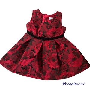 black / red floral dress size 12/18 Months The Children’s Place